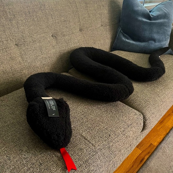Rachel Zoe Other - Rachel Zoe 8ft Large Black Snake 🐍 for Halloween